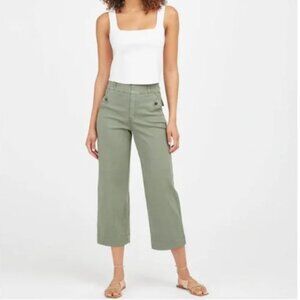 Spanx Stretch Twill Cropped Wide Leg Pant (1X)